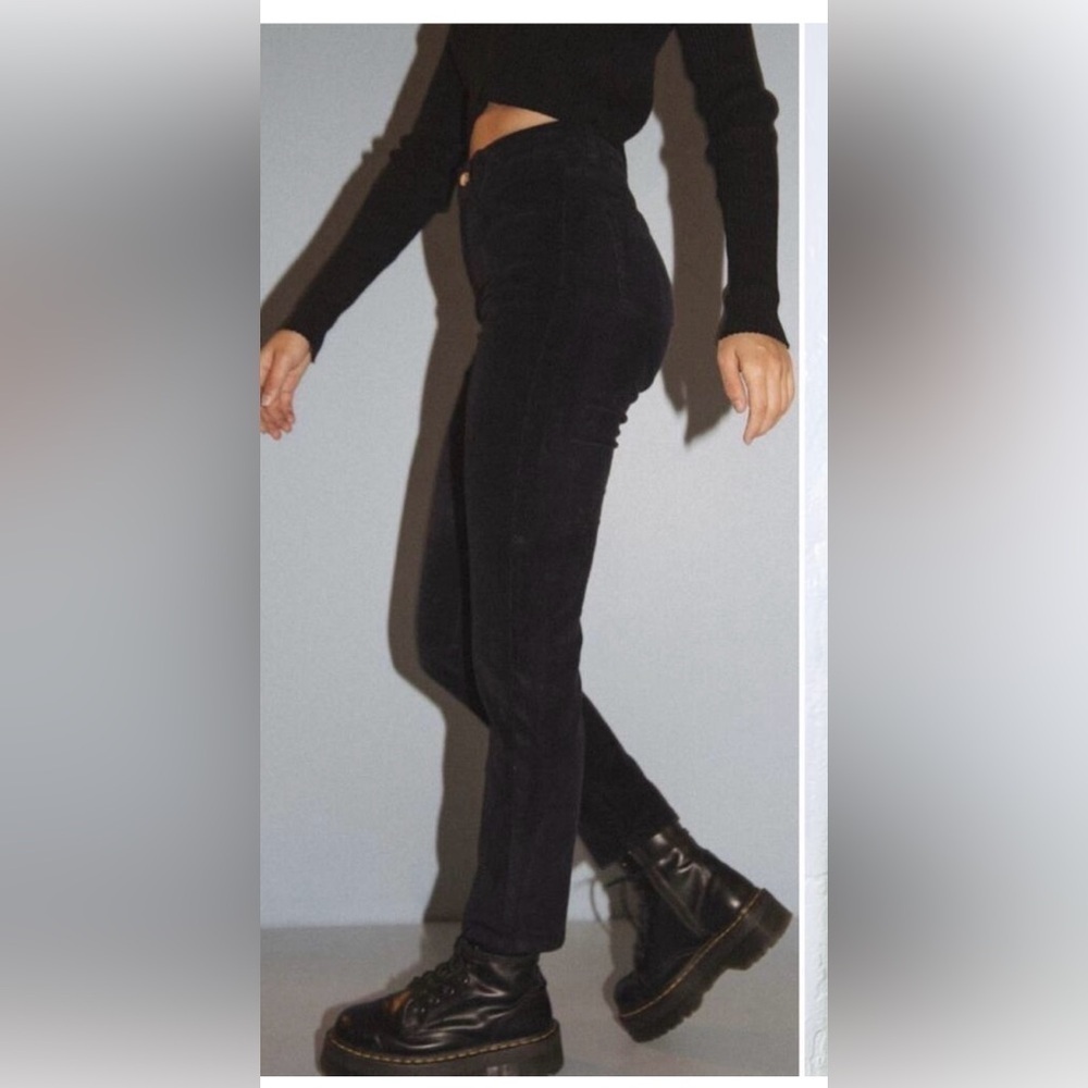NWT Levi's 711 Skinny Mid Rise Corduroy Black Pants Size 27